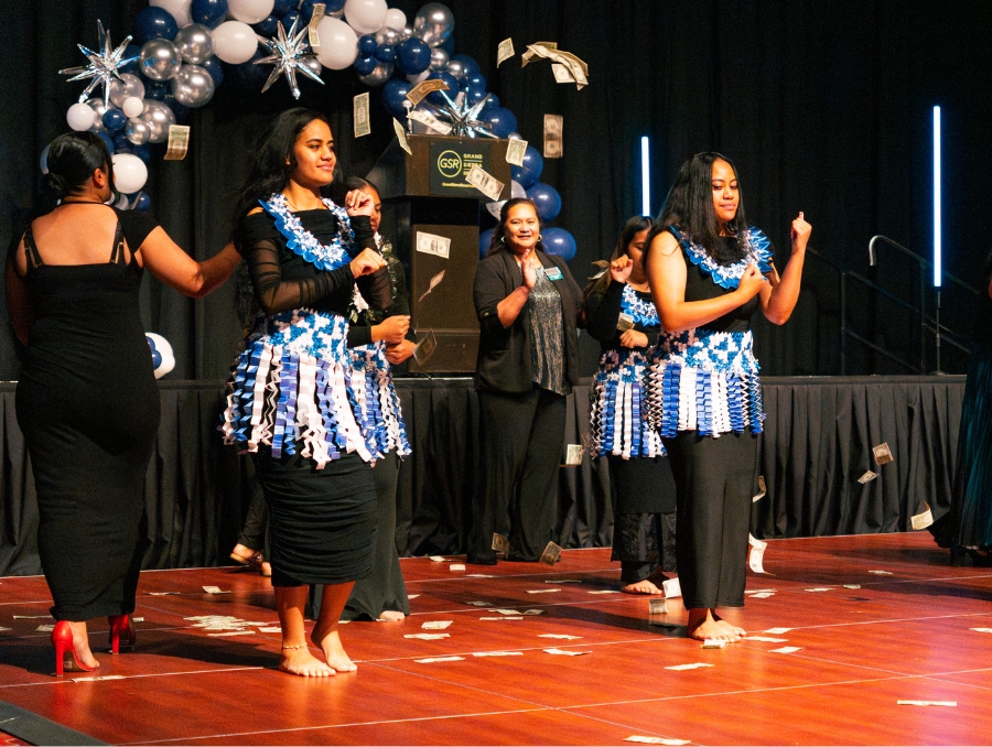Cultural dancing at the celebration.