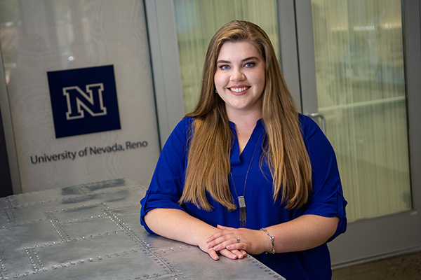 Ania Calvillo-Mason poses inside the UNR Innevation Center.
