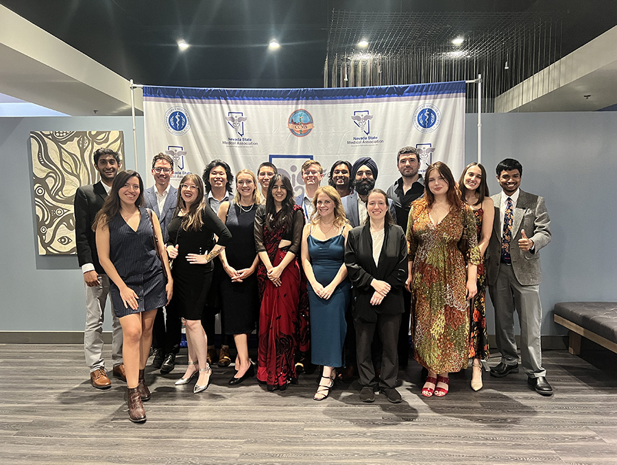 Medical students gathered together as members of the Nevada State Medical Association.