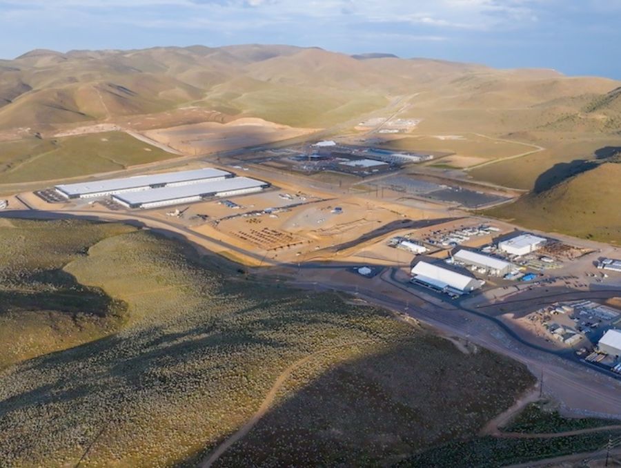 Aerial photo of Redwood Materials facility in Tahoe Reno Industrial Center, Nevada.
