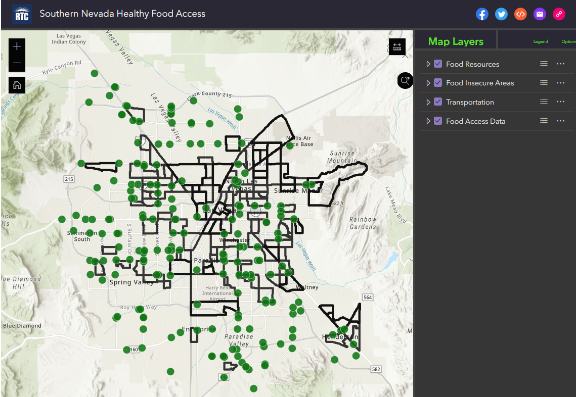 A map with grids and green dots.