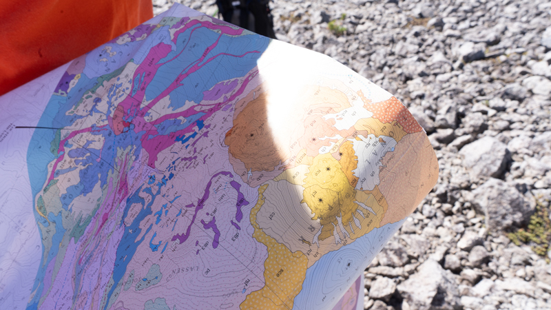 A colorful paper map.