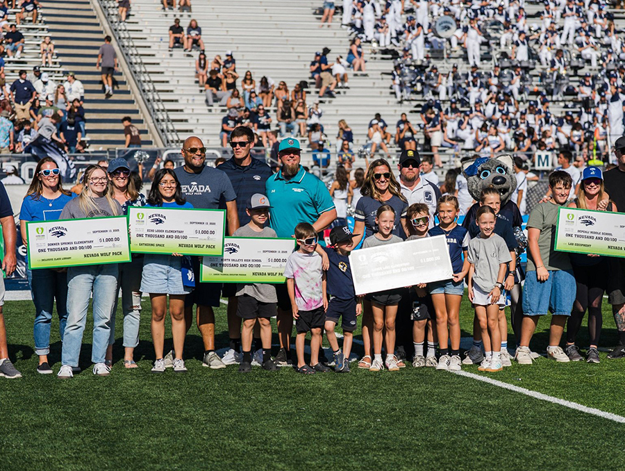 Nevada Athletics grant honoree teachers and students