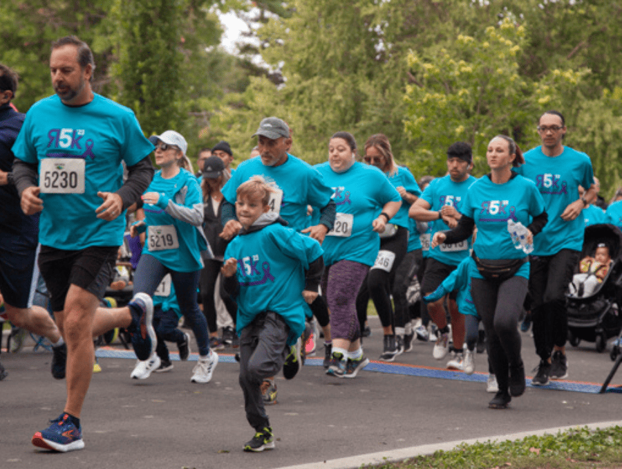 Runners starting a 5K race.