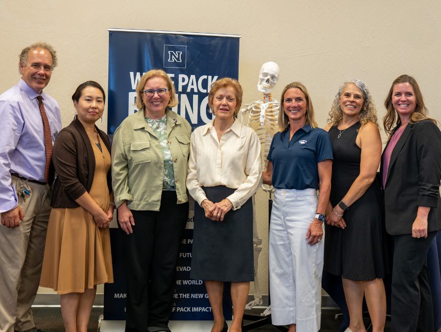 The Doctor of Physical Therapy team celebrate with Dean Muge Akpinar-Elci and Sonnia Illiescu