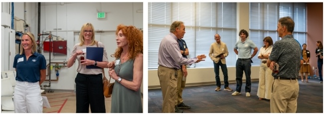 Dr. Jennifer Nash and Dr. Daryl Lawson lead tours at the new DPT Building.