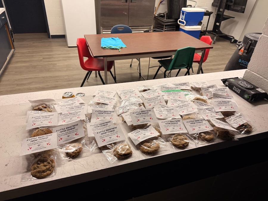 Cookies in packages laid out on a table.