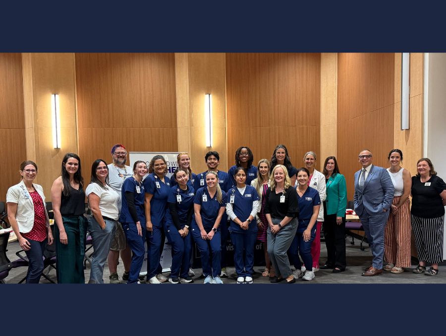 Nursing students and Renown staff group picture.