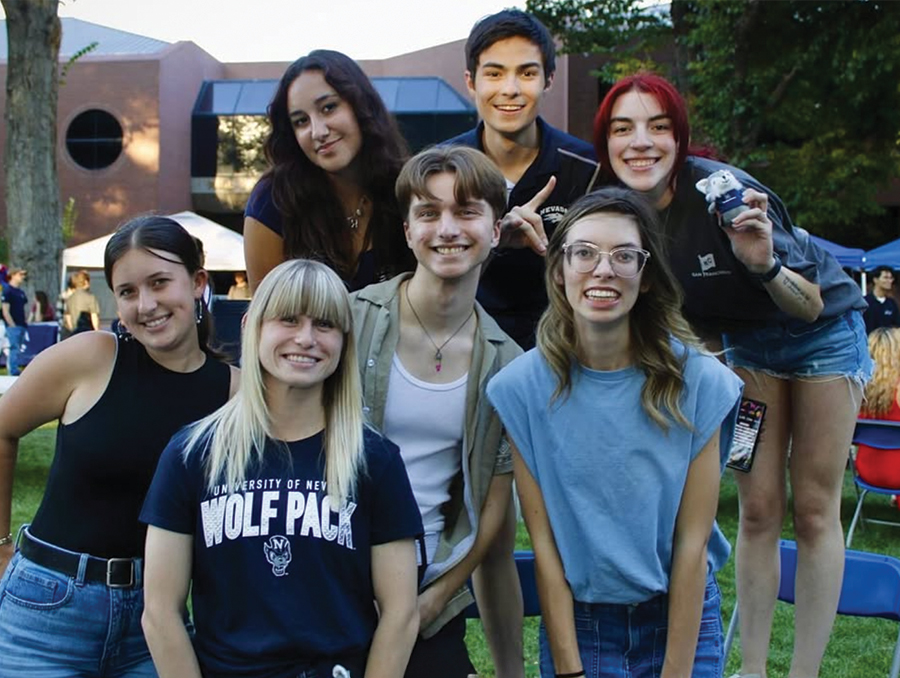 American Marketing Association Club members gathered outdoors during the Fall 2025 Club Fair.