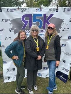 Nancy Roget and staff members at the R5K.
