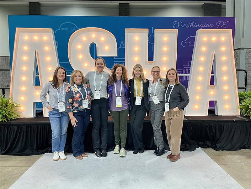 Speech Pathology and Audiology faculty and students connect with notable institutions at the ASHA Convention.     