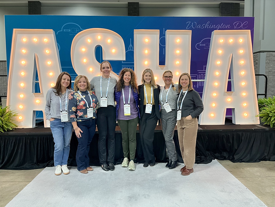 Speech Pathology and Audiology faculty and students connect with notable institutions at the ASHA Convention.     