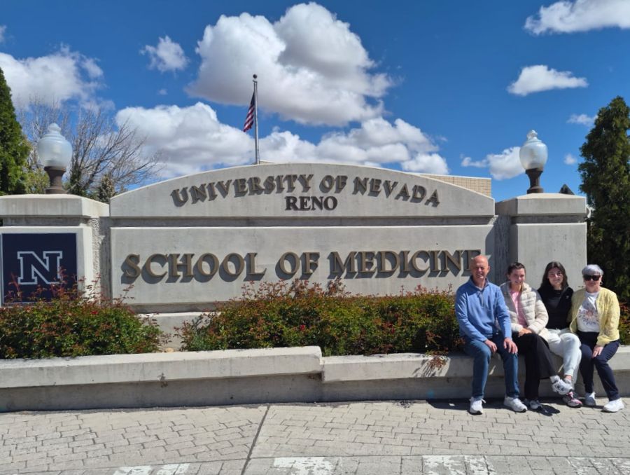 Shannen McDermott and her family at the UNR Med campus.