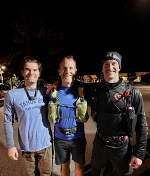 Nathan Hanneman, Ben Smith, and Adrian Samberg posing together