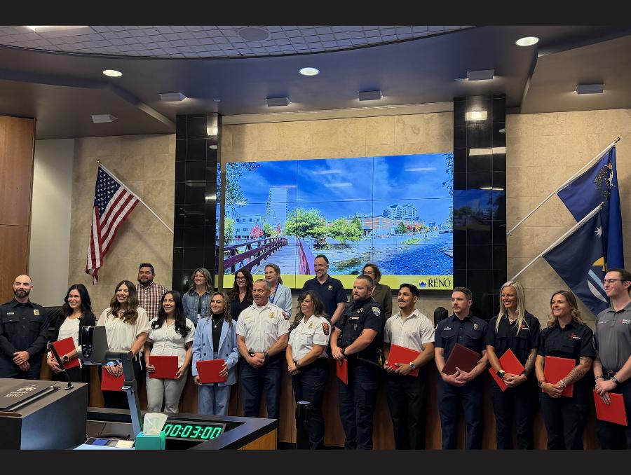 CASAT, REMSA, Reno Fire and the UPDNC receive a commendation from the City of Reno.