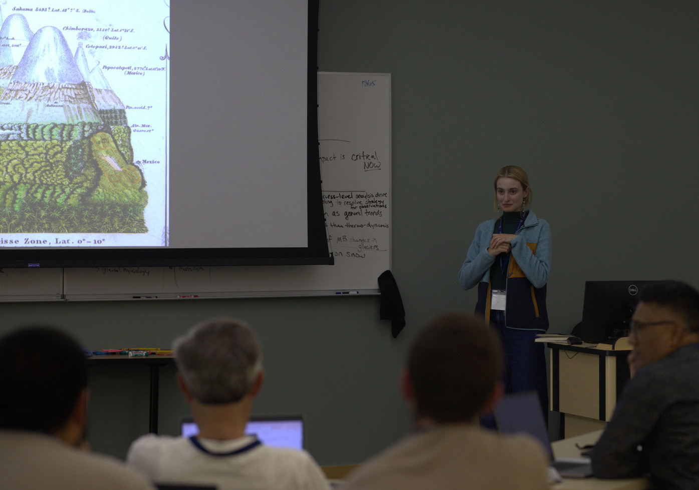 Graduate student presents her research