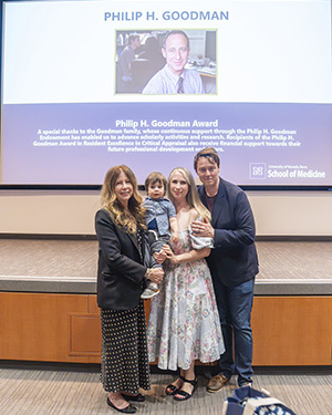 Members of the Goodman family at the research competition.