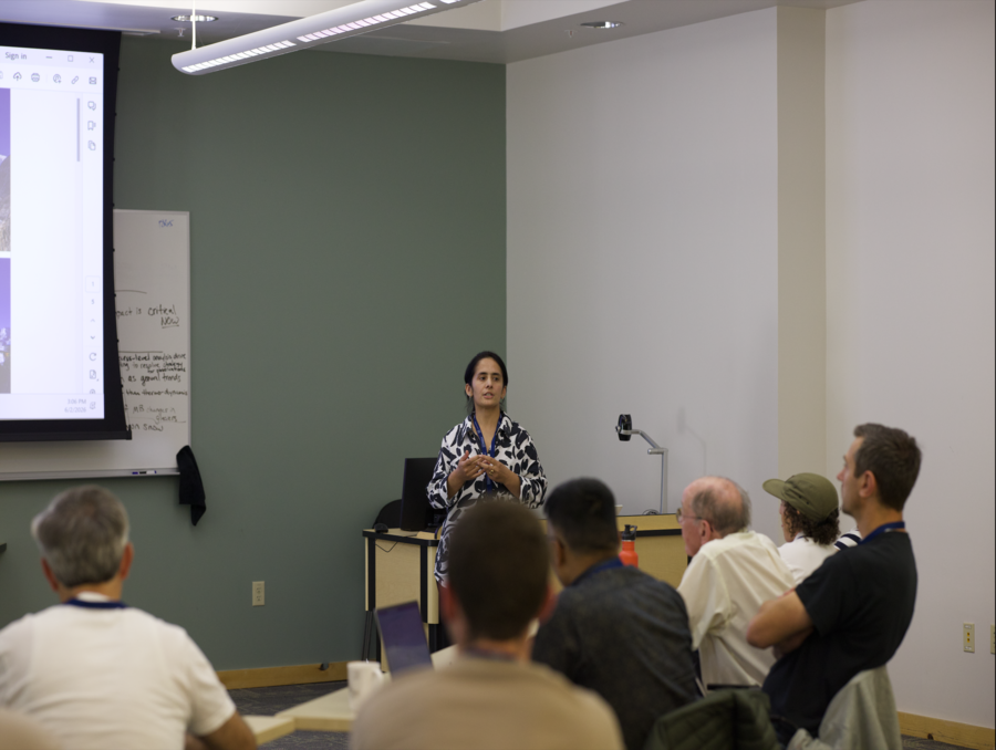 Iram Bano gives presentation on Lake Tahoe campus