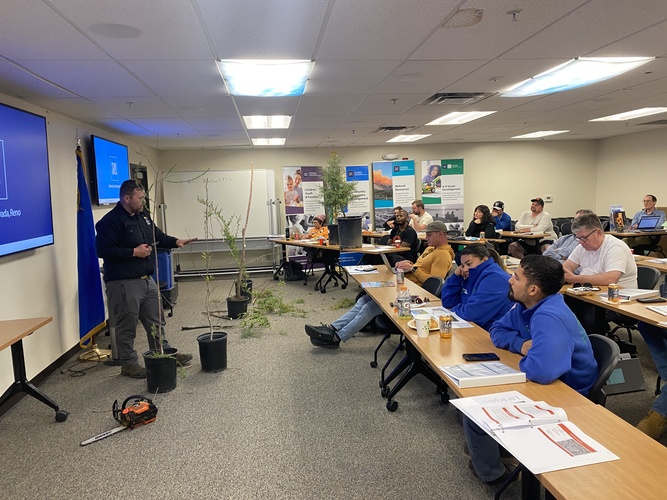 Matt Basile teaching a class.