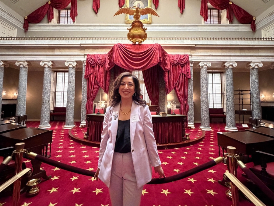 Vania Carter-Strauss at the Old Senate Chamber.
