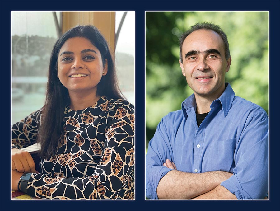 Collage with head shots of Ankita Shukla and George Bebis.