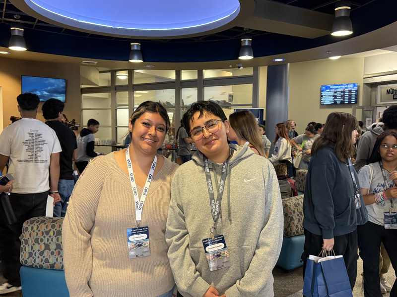 Two high school students attended the conference on campus. 