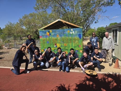 A group of students in the Clark County School District PACE program pose with YHEP representatives.