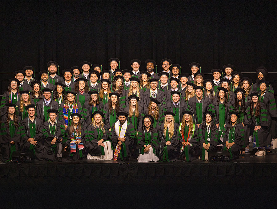 The M.D. Class of 2026 in their regalia.