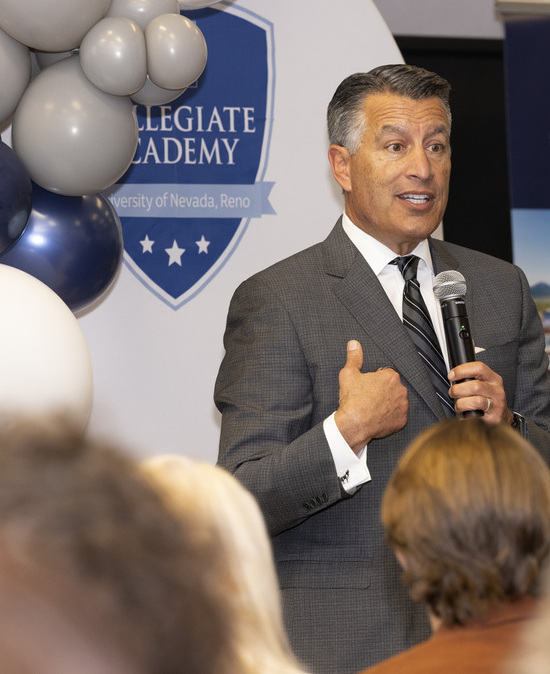 University President speaking at an event.
