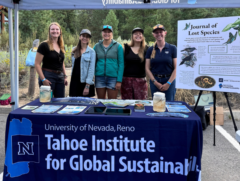 Women research team at Tahoe booth event.