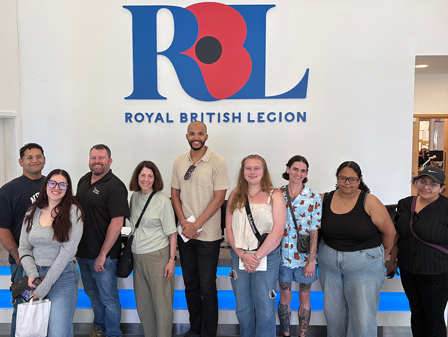 Social Work students on a trip to London.