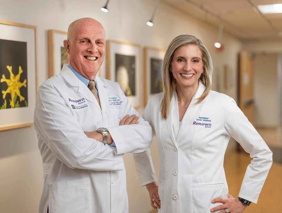 Max Coppes, M.D. and Kate Ward, Pharm.D. standing together.