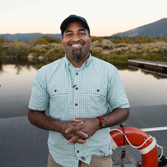 Sudeep Chandra at lake Tahoe