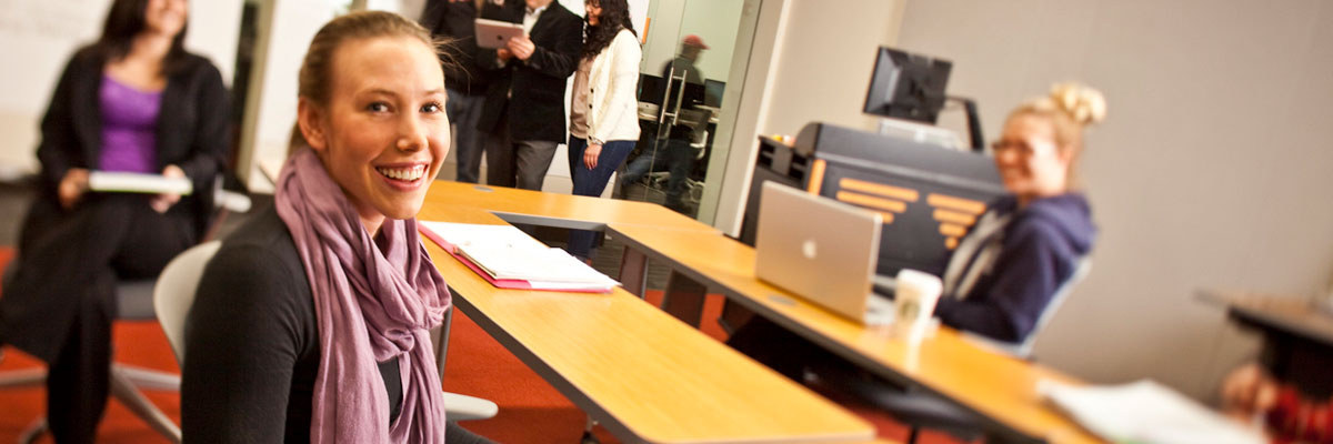 Journlism students in classroom